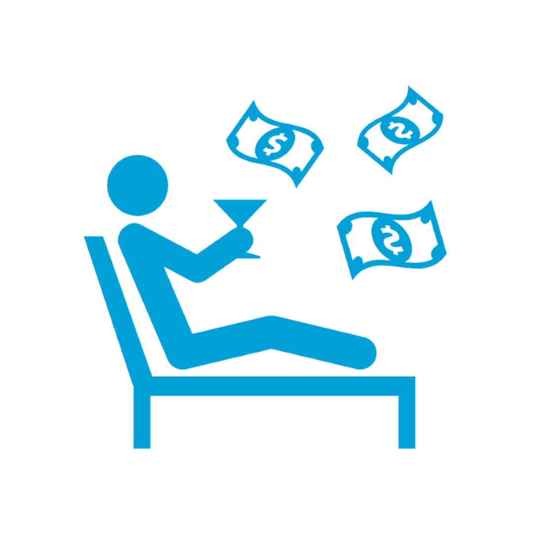 Blue Dollar Bills